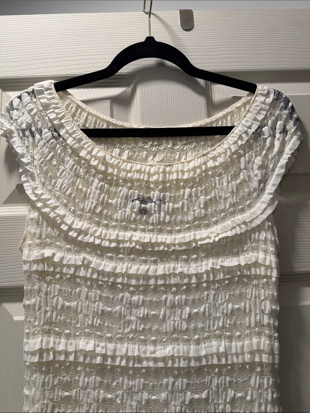 Max Edition Cream Ruffled Mini Dress - Picture 4 of 4